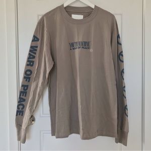 Youth Machine // NWOT “A War of Peace” Graphic Long Sleeve Shirt